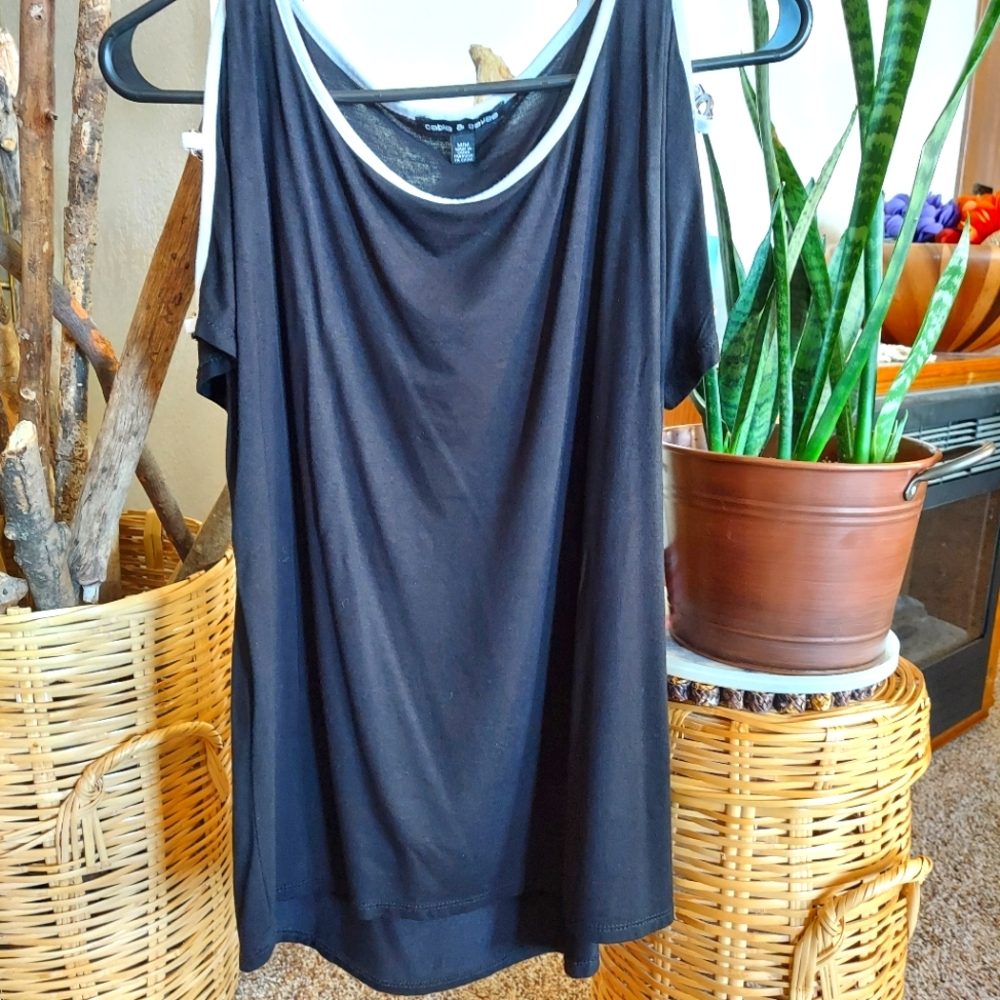 Cable & Gauge Cold Shoulder Top